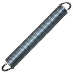 Extension Spring 1-1/8" OD 8-1/2" Length .148" Wire Size Zinc Plated