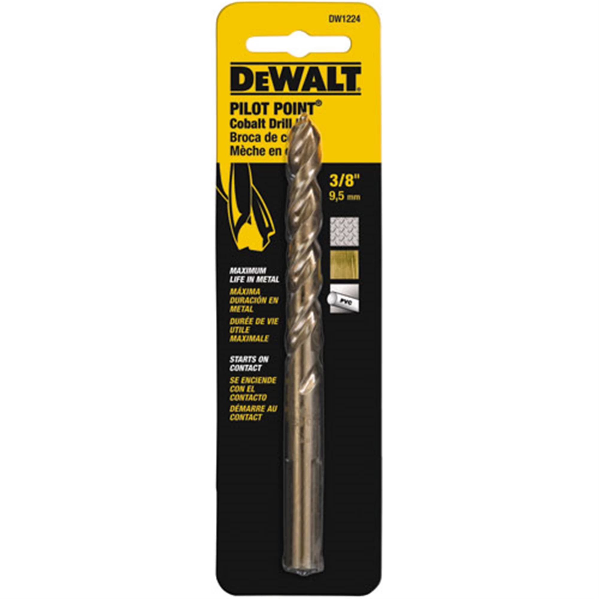 3/8" DEWALT COBALT PILOT POINT DRILL BIT 5 3/8" DEWALT COBALT PILOT POINT DRILL BIT - Image 3