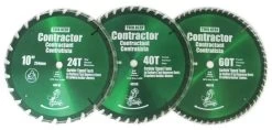 3 Pack Carbide Saw Blades