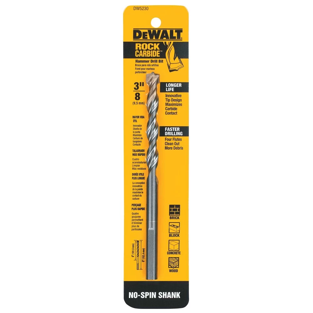 3/8" X 6" DEWALT PREMIUM DRILL BIT 3 3/8" X 6" DEWALT PREMIUM DRILL BIT