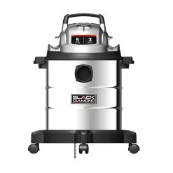 BLACK DIAMOND VACUUM WET DRY 5 GALLON STAINLESS
